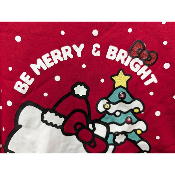 Women's L Hello Kitty Red Ugly Christmas Sweater Holiday Festive - Picture 4 of 9
